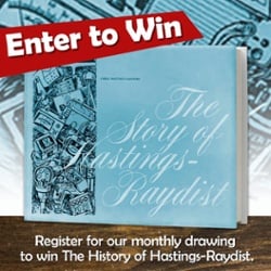 Register to win The History of Hastings-Raydist Book.